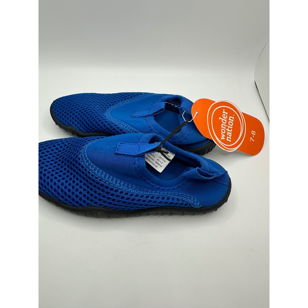 Wonder Nation Blue Kids Water Shoes Aqua Size 7-8 Toddler‎ Beach Pool Shoes - Picture 2 of 6